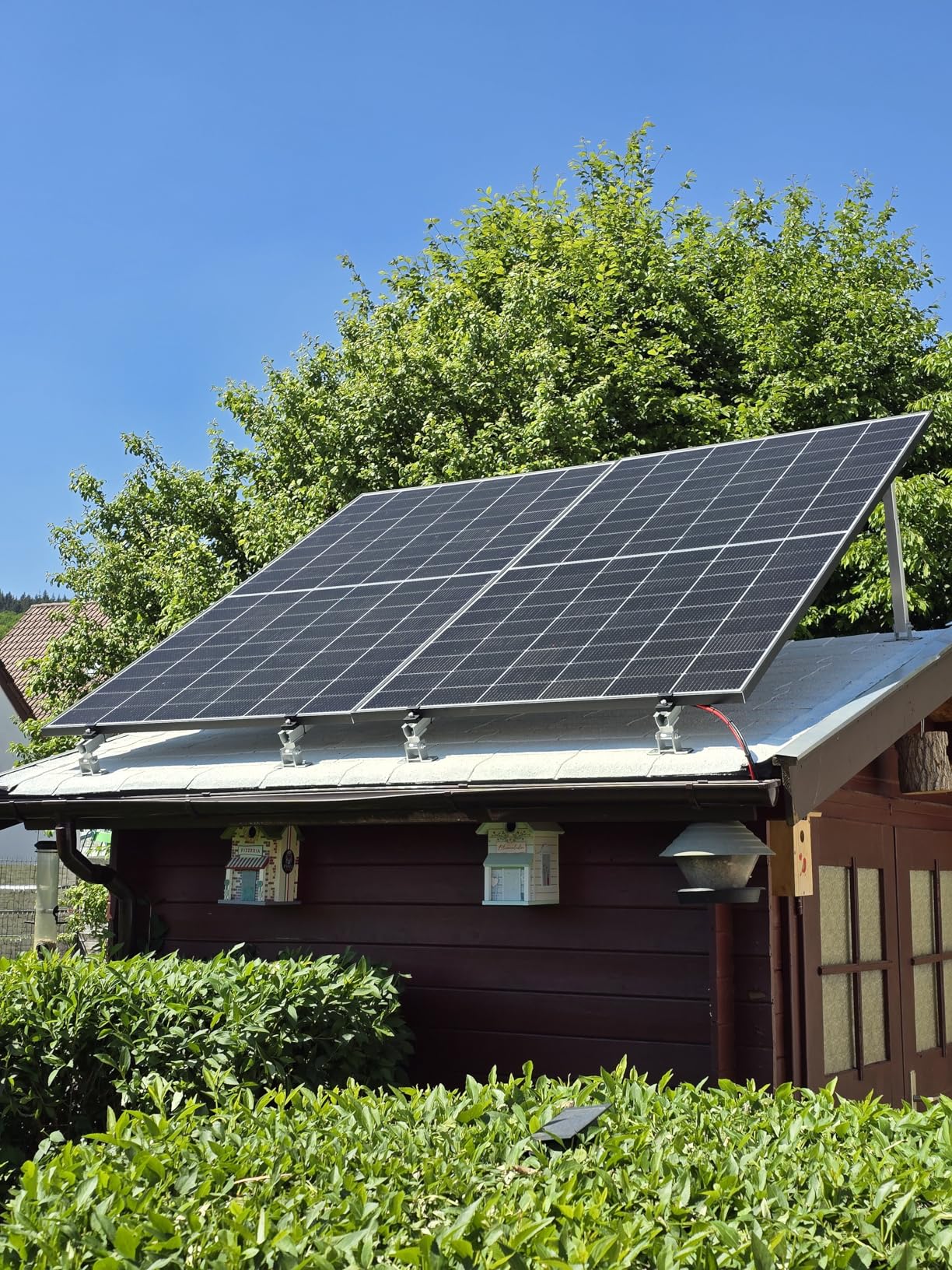 4x Balkonkraftwerk Halterung verstellbar 42 bis 70cm Alu | Edelstahlschrauben | für 2x Photovoltaikmodule