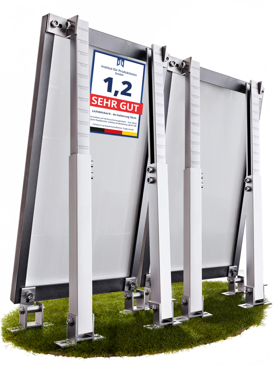 4x Balkonkraftwerk Halterung verstellbar 42 bis 70cm Alu | Edelstahlschrauben | für 2x Photovoltaikmodule 0%MwSt