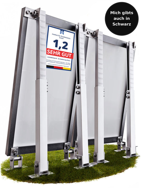 4x Balkonkraftwerk Halterung verstellbar 42 bis 70cm Alu | Edelstahlschrauben | für 2x Photovoltaikmodule 0%MwSt