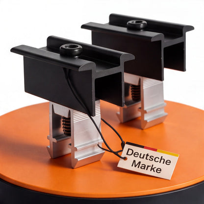 2x Mittelklemme für Solarhalterung Ziegeldach. Modulhöhe 30-45mm. Edelstahlschraube und Aluminium. Dachhalterungen Solar Balkonkraftwerk Dachhaken PV Halter 0% MwSt