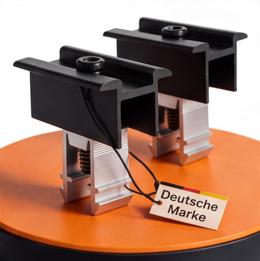 2x Mittelklemme für Solarhalterung Ziegeldach. Modulhöhe 30-45mm. Edelstahlschraube und Aluminium. Dachhalterungen Solar Balkonkraftwerk Dachhaken PV Halter 0% MwSt