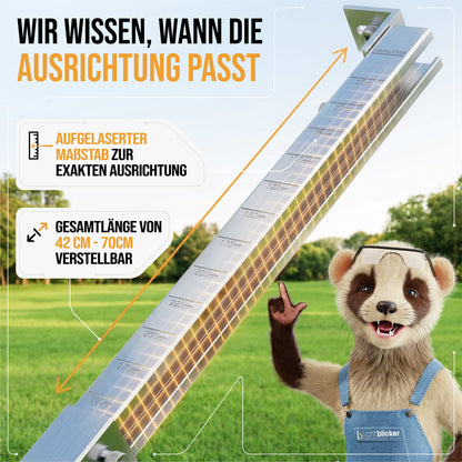 4x Balkonkraftwerk Geländer Halterung | Für 2 Solarmodule | Passend für alle Modulgrößen | Verstellbar bis 70 cm | Aluminium & Edelstahl | 0 % MwSt.